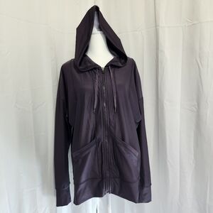 RBX Large Women's Dark Purple Zip Up Hooded Jacket